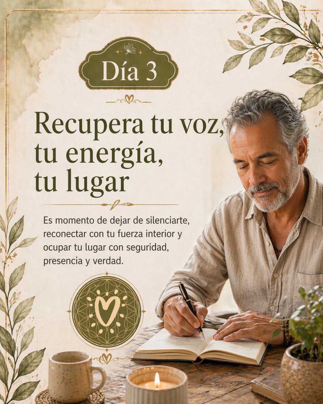 Día 3 — Hombre reconectando con su fuerza interior