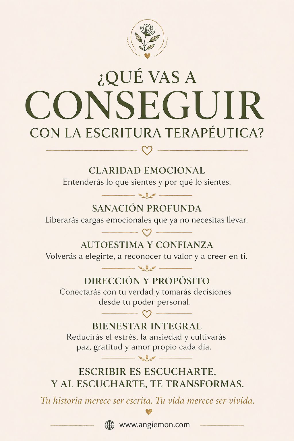 Mensaje importante — Taller Vuelve a Ti